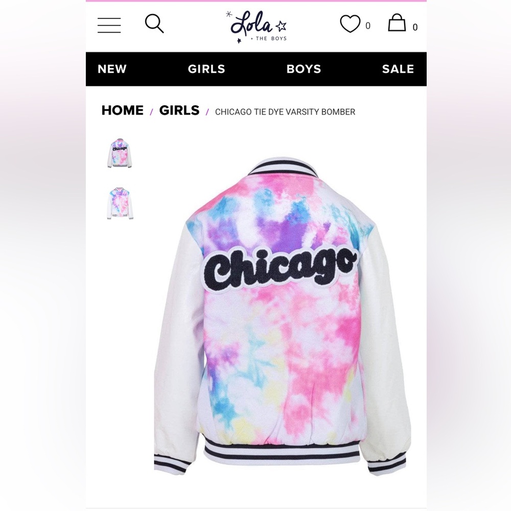 Lola + The Boys Chicago Tie Dye Varsity Bomber (14)